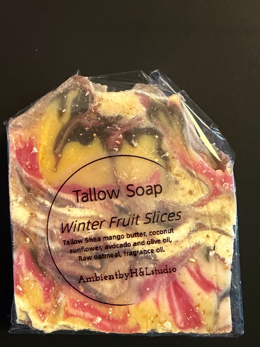 Winter Fruit Slices tallow soap