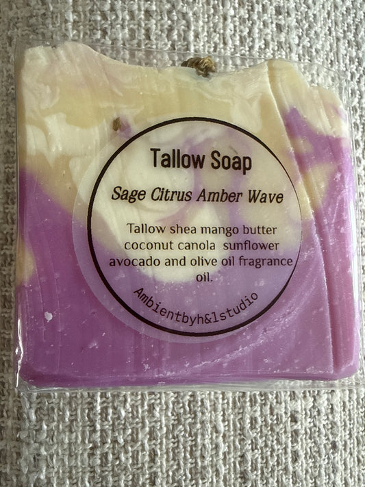 Sage Citrus Amber wave Tallow Soap